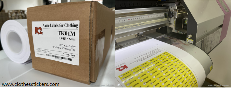 Material de etiquetas autoadesivas laváveis